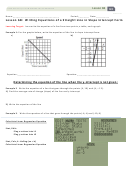 Lesson 6b Writing Equations Of A Straight Line In Slope Intercept Form Worksheet Printable pdf