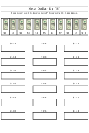 Next Dollar Up Counting Worksheet With Answer Key
