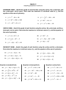 Graphing Quadratic Functions Worksheet Printable pdf