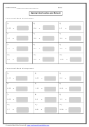 Decimal Into Fraction And Percent Worksheet With Answer Key