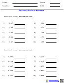 Rounding Decimal Numbers Worksheet With Answers