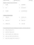 Che 300 Schneider Scientific Notation Worksheet - 2006