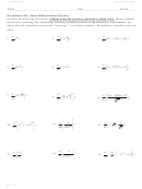 Worksheet 4.1b - Basic Differentiation Practice Worksheet