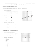 Linear Functions Worksheet- Algebra Unit 2 Practice Test