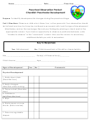 Preschooler Development Checklist Form
