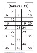 Numbers 1-50 Worksheet With Answers
