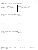 Compositions Of Functions Worksheet With Answer Key Printable pdf