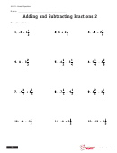 Adding And Subtracting Fractions Worksheet With Answer Key - Unit 3: Linear Equations