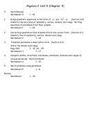 Algebraic Manipulation Worksheets - Algebra 2 Unit 5 (chapter 4) - Buchanan Math Department