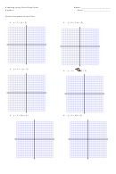 Graphing Using Point Slope Form Worksheet - Algebra I