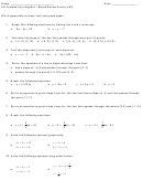 Common Core Algebraic Manipulation Worksheet