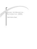 Essential Mathematics Final Practice Exam Worksheet - Grade 12 Printable pdf