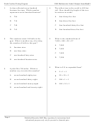 Eog Mathematics Worksheet With Answers - Grade 3 - North Carolina Testing Program