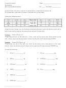 Metrics And Measurement Worksheet - Forensic Science