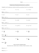 Properties Of Exponents Worksheet Printable pdf