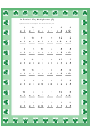St. Patrick's Day Multiplication Worksheet With Answers