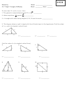 Geometry G40b Right Trinagles Worksheet