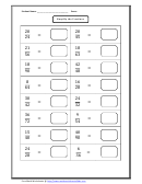 Simplify The Fractions Worksheet With Answer Key