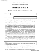 Regents High School Examination Mathematics Booklet - University Of The State Of New York