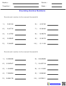 Rounding Decimal Numbers Worksheet With Answers Printable pdf