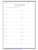 Place Value Of Decimals Worksheet With Answer Key