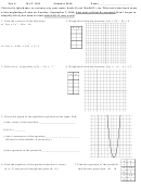 Test 4 Mat 1101 Functions Worksheet - 2010