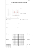 Graph Quadratic Functions In Vertex Form Worksheet