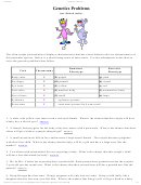 Genetics Problems Worksheet With Answers Key