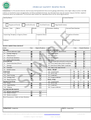 Form Lic-321 - Sample Vehicle Safety Inspection