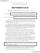 Regents High School Examination Mathematics Worksheet - University Of The State Of New York Printable pdf