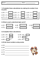 Making Numbers Math Worksheet