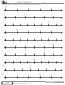 Filling In Number Lines Worksheet With Answer Key