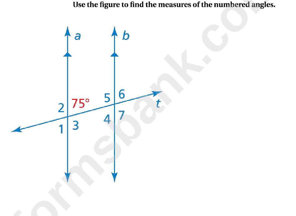 Parallel Lines And Transversals Worksheet