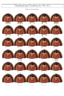 Thanksgiving Counting By 10's Worksheet With Answer Key