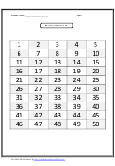Number Chart 1-50 Worksheet