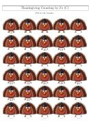 Thanksgiving Counting By 2's (c) Worksheet With Answer Key