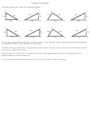 Pythagoras Theorem Worksheet