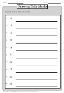 Drawing Tally Marks Worksheet With Answer Key Printable pdf