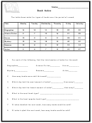 Book Sales Data Collection Worksheet Printable pdf