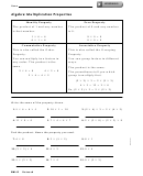 Multiplication Properties Worksheet With Answer Key