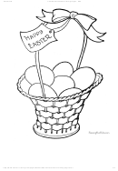Easter Egg Basket Coloring Sheet