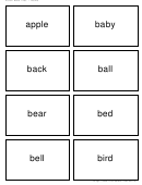 Nouns Vocabulary Cards Template