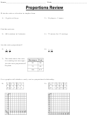 Proportions Review Worksheet