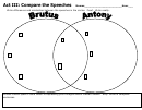 Comparing The Speeches Of Brutus & Antony Worksheet Printable pdf