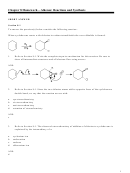 Reactions And Synthesis Of Alkenes Worksheet - Chapter 8