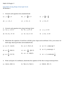 Equations Using Slope Intercept Form Worksheet