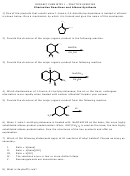 Elimination Reactions And Alkene Synthesis - Organic Chemistry Worksheet With Answers Printable pdf