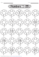 Flower Style Counting Math Worksheet With Answer Key