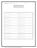 Division Of Integers Worksheet With Answer Key Printable pdf