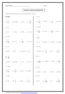 Percent, Fraction And Decimal Worksheet With Answer Key Printable pdf